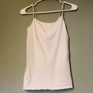 White Cami Undershirt w/ Built-In Bra